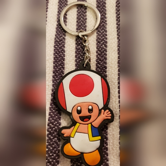 Nintendo Super Mario Bros - [Toad] Rubber 2-Sided Keychain - Picture 2 of 2